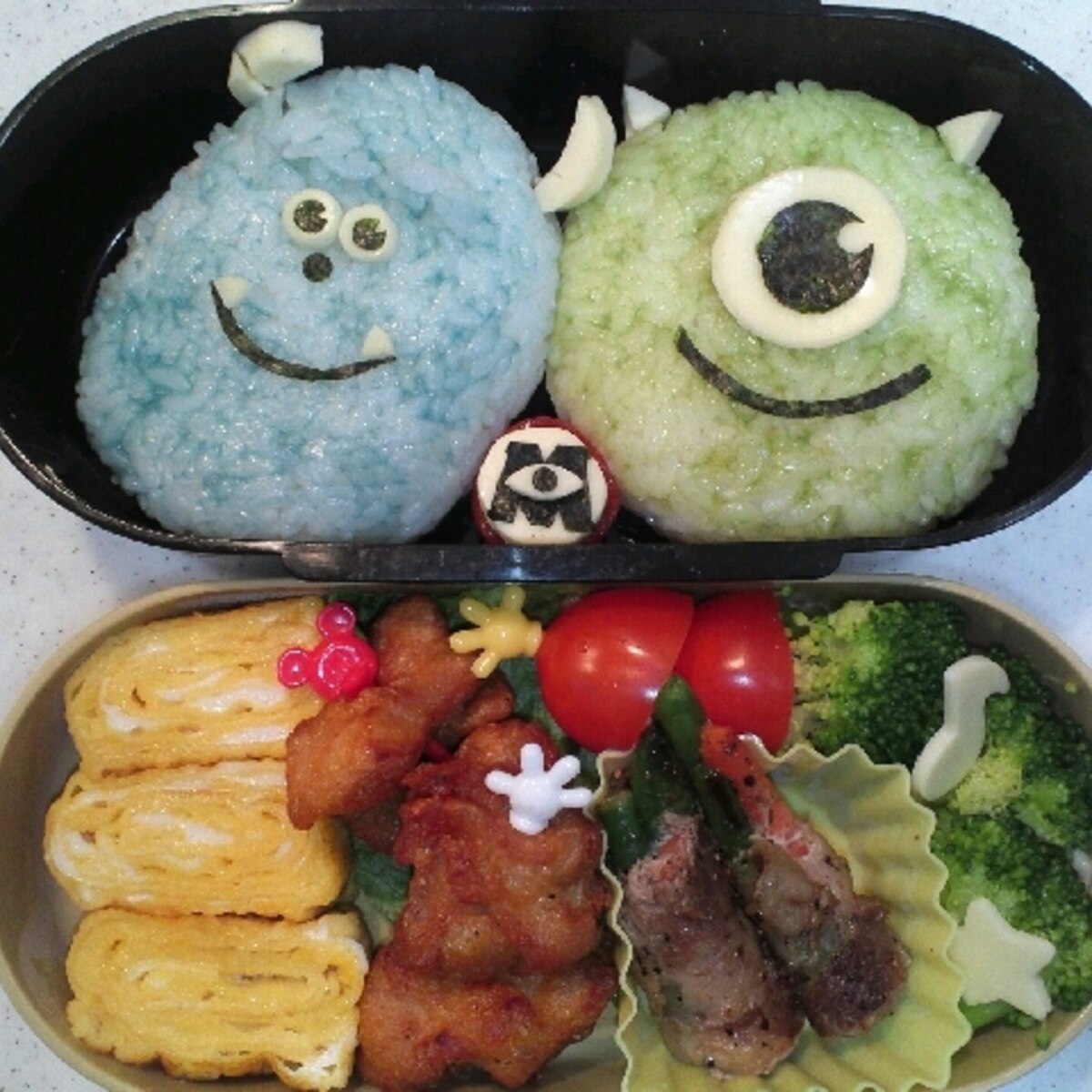 マイク サリーのキャラ弁 レシピ 作り方 By Fy10 楽天レシピ マイク サリーのキャラ弁 レシピ 作り方 By Fy10 楽天レシピ